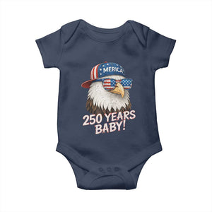 250th Anniversary USA 250 Years Baby Bald Eagle Baby Onesie TS11 Navy Print Your Wear