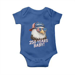 250th Anniversary USA 250 Years Baby Bald Eagle Baby Onesie TS11 Royal Blue Print Your Wear