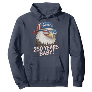 250th Anniversary USA 250 Years Baby Bald Eagle Hoodie TS11 Navy Print Your Wear