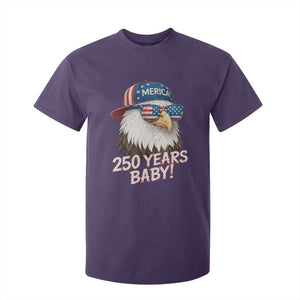 250th Anniversary USA 250 Years Baby Bald Eagle T Shirt For Kid TS11 Purple Print Your Wear
