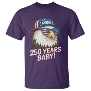 250th Anniversary USA 250 Years Baby Bald Eagle T Shirt TS11 Purple Print Your Wear