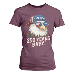 250th Anniversary USA 250 Years Baby Bald Eagle T Shirt For Women TS11 Maroon Print Your Wear