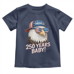 250th Anniversary USA 250 Years Baby Bald Eagle Toddler T Shirt TS11 Navy Print Your Wear