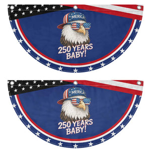 250th Anniversary USA 250 Years Baby Bald Eagle Patriotic Fan Flag