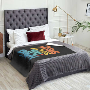 Jesus Loves You Bruh Throw Blanket Funny Christian Believer Faith God Retro Religious TS11 Print Your Wear