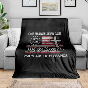 One Nation Under God 250 Years Of Blessing Throw Blanket 250th Faith Anniversary USA TS11 Print Your Wear