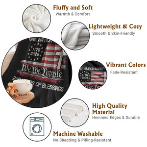 One Nation Under God 250 Years Of Blessing Throw Blanket 250th Faith Anniversary USA TS11 Print Your Wear