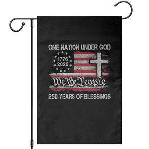 One Nation Under God 250 Years Of Blessing Garden Flag 250th Faith Anniversary USA TS11 Black Print Your Wear