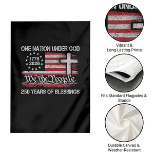 One Nation Under God 250 Years Of Blessing Garden Flag 250th Faith Anniversary USA TS11 Print Your Wear