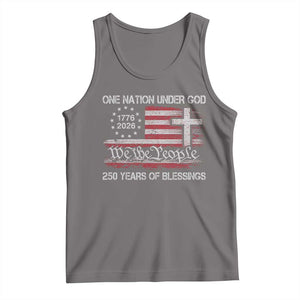 One Nation Under God 250 Years Of Blessing Tank Top 250th Faith Anniversary USA TS11 Deep Heather Print Your Wear