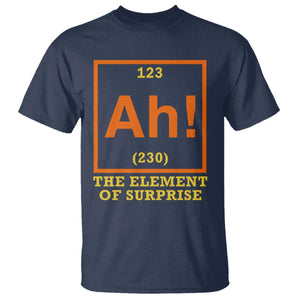 Ah The Element Of Surprise T Shirt Chemistry Science Humor Retro Periodic Table TS11 Navy Print Your Wear
