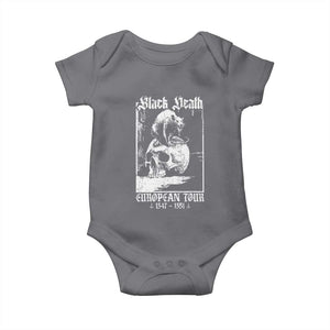 Black Death European Tour Baby Onesie Plague Rat Medieval History Skull Gothic TS11 Charcoal Print Your Wear