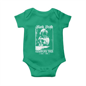 Black Death European Tour Baby Onesie Plague Rat Medieval History Skull Gothic TS11 Irish Green Print Your Wear