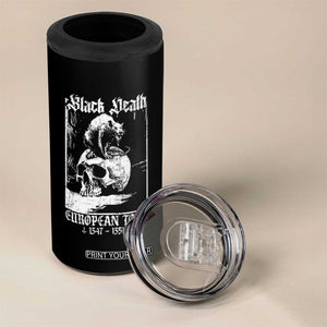 Black Death European Tour 4 in 1 Can Cooler Tumbler Plague Rat Medieval History Skull Gothic TS11 Print Your Wear