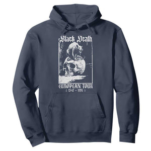 Black Death European Tour Hoodie Plague Rat Medieval History Skull Gothic TS11 Navy Print Your Wear
