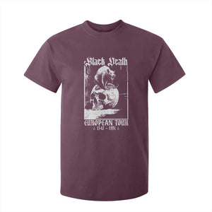 Black Death European Tour T Shirt For Kid Plague Rat Medieval History Skull Gothic TS11 Maroon Print Your Wear