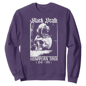 Black Death European Tour Sweatshirt Plague Rat Medieval History Skull Gothic TS11 Purple Print Your Wear
