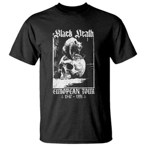 Black Death European Tour T Shirt Plague Rat Medieval History Skull Gothic TS11 Black Print Your Wear