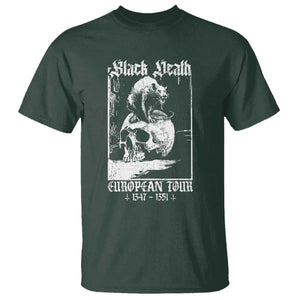 Black Death European Tour T Shirt Plague Rat Medieval History Skull Gothic TS11 Dark Forest Green Print Your Wear