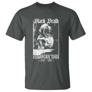 Black Death European Tour T Shirt Plague Rat Medieval History Skull Gothic TS11 Dark Heather Print Your Wear