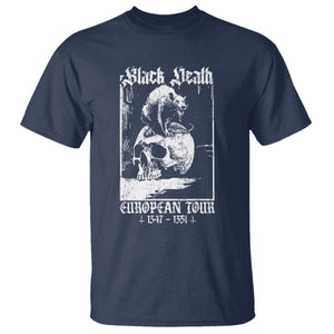 Black Death European Tour T Shirt Plague Rat Medieval History Skull Gothic TS11 Navy Print Your Wear