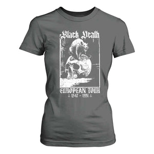 Black Death European Tour T Shirt For Women Plague Rat Medieval History Skull Gothic TS11 Dark Heather Print Your Wear