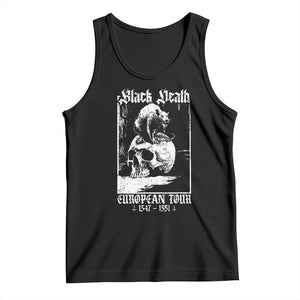 Black Death European Tour Tank Top Plague Rat Medieval History Skull Gothic TS11 Black Print Your Wear