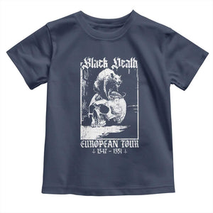 Black Death European Tour Toddler T Shirt Plague Rat Medieval History Skull Gothic TS11 Navy Print Your Wear