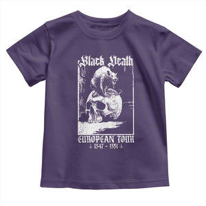 Black Death European Tour Toddler T Shirt Plague Rat Medieval History Skull Gothic TS11 Purple Print Your Wear