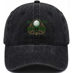 Funny Golfing Dad Washed Cotton Baseball Cap Best Dad By Par Fathers Day TS11 Print Your Wear