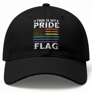Funny LGBTQ This Is My Pride Flag Baseball Cap Rainbow American Flag TS11 Print Your Wear