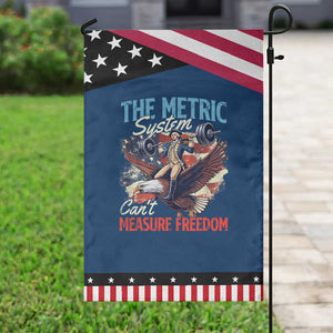 Funny The Metric System Can't Measure Freedom 4th Of July Patriotic Garden Flag TS11 Classic Blue Black Print Your Wear