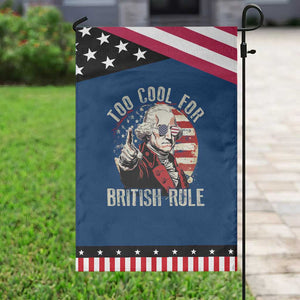 Funny Too Cool For British Rule Garden Flag George Washington USA American Flag 4th of July TS11 Classic Blue Black Print Your Wear