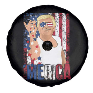 Funny Patriotic Trump Merica Spare Tire Cover Vintage American Flag 4th of July TS11 Print Your Wear