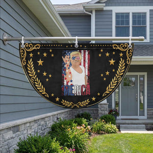 Funny Trump Merica Patriotic Fan Flag Vintage American Flag 4th of July