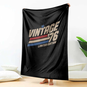 50th Birthday Throw Blanket Vintage 1976 50 Years Old Birthday USA Stripes TS11 Print Your Wear