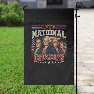 1776 National Champs Founding Father Garden Flag Funny 4th of July Patriotic