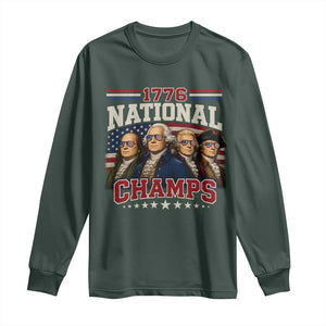1776 National Champs Founding Father Long Sleeve Shirt Funny 4th of July Patriotic