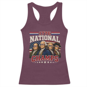 1776 National Champs Founding Father Racerback Tank Top Funny 4th of July Patriotic
