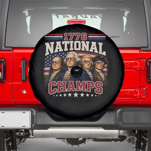 1776 National Champs Founding Father Spare Tire Cover Funny 4th of July Patriotic