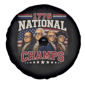 1776 National Champs Founding Father Spare Tire Cover Funny 4th of July Patriotic