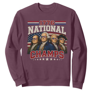 1776 National Champs Founding Father Sweatshirt Funny 4th of July Patriotic