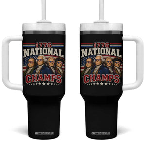 1776 National Champs Founding Father Tumbler With Handle Funny 4th of July Patriotic