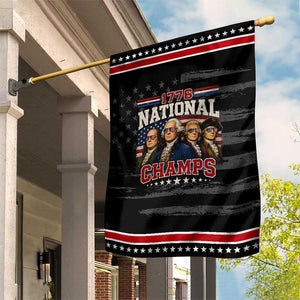 1776 National Champs Founding Father Patriotic Garden Flag Funny 4th of July Patriotic