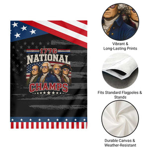 1776 National Champs Founding Father Patriotic Garden Flag Funny 4th of July Patriotic