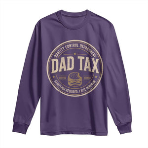 Dad Tax Control Department Long Sleeve Shirt Funny Father Snack Checker TS11 Purple Print Your Wear