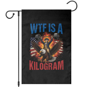 WTF Is A Kilogram Garden Flag Funny George Washington 4th of July Gym Workout