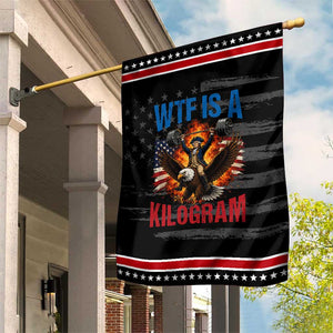 WTF Is A Kilogram Patriotic Garden Flag Funny George Washington 4th of July Gym Workout