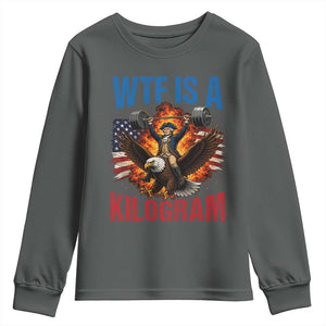 WTF Is A Kilogram Youth Sweatshirt Funny George Washington 4th of July Gym Workout