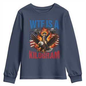 WTF Is A Kilogram Youth Sweatshirt Funny George Washington 4th of July Gym Workout
